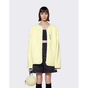 RAINS Jacket Unisex Large Color Straw Fleece Full Zip Jacket‎ MSRP $170 NEW